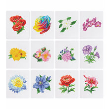 Afbeelding in Gallery-weergave laden, 12 Mini Diamond Paintings - Bloemen