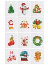 Load image into Gallery viewer, 12 Mini Diamond Paintings - Kerst