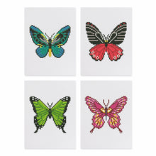 Afbeelding in Gallery-weergave laden, 4 Mini Diamond Paintings - Vlinders