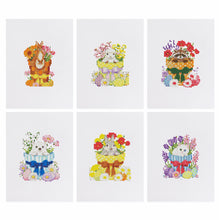 Afbeelding in Gallery-weergave laden, 6 Mini Diamond Paintings - Dieren in een Pot