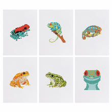 Afbeelding in Gallery-weergave laden, 6 Mini Diamond Paintings - Kikkers & Kameleons