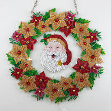 Lade das Bild in den Galerie-Viewer, Diamond Painting - Kerstman met Kerststerren Decoratiekrans
