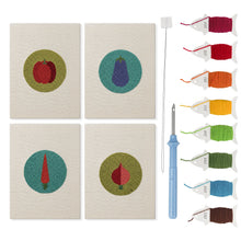 Afbeelding in Gallery-weergave laden, Punch Needle Set - 4 Mini Canvas Groente Set 10