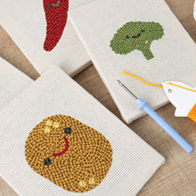 Afbeelding in Gallery-weergave laden, Punch Needle Set - 4 Mini Canvas Groente Set 7