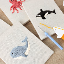 Afbeelding in Gallery-weergave laden, Punch Needle Set - 4 Mini Canvas Zeedieren Set 7