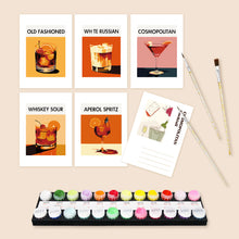 Load image into Gallery viewer, Schilderen op Nummer Ansichtkaarten - Klassieke Cocktails