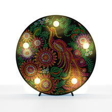 Lade das Bild in den Galerie-Viewer, Diamond Painting Ronde Lampje - Vogel met Bloemen