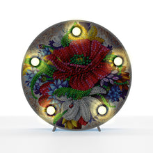 Lade das Bild in den Galerie-Viewer, Diamond Painting Ronde Lampje - Rode Bloem