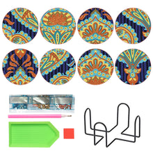 Load image into Gallery viewer, Blue Mandala Coasters