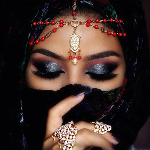Diamond Painting - Arabische Vrouw (Rood/Zwart)
