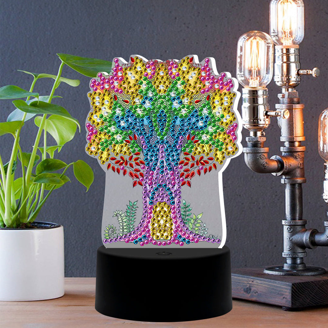 Diamond Painting Standing Lamp - Colored Tree
