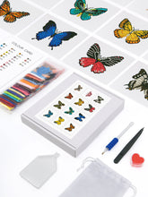 Afbeelding in Gallery-weergave laden, 12 Mini Diamond Paintings - Vlinders
