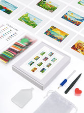 Load image into Gallery viewer, 12 Mini Diamond Paintings - Landschappen
