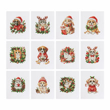 Afbeelding in Gallery-weergave laden, 12 Mini Diamond Paintings - Kerst Dieren
