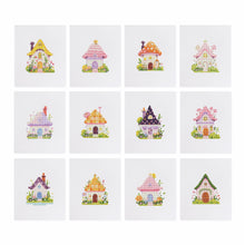 Afbeelding in Gallery-weergave laden, 12 Mini Diamond Paintings - Sprookjeshuisjes
