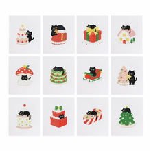 Afbeelding in Gallery-weergave laden, 12 Mini Diamond Paintings - Zwarte Kat met Objecten
