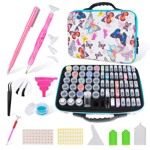 Diamond Painting - Vlinder Opbergkoffer met Accessoires