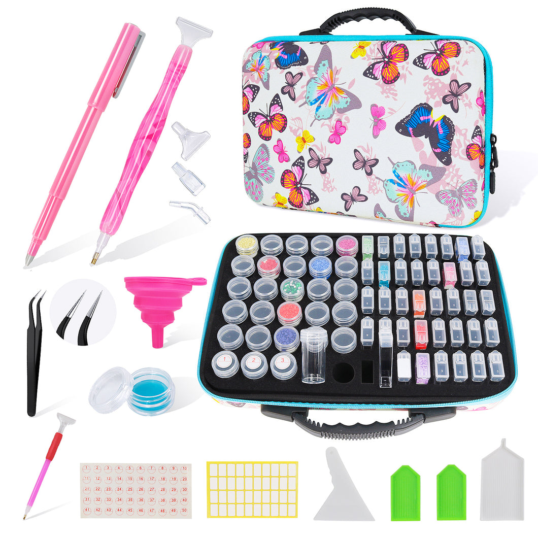 Diamond Painting - Vlinder Opbergkoffer met Accessoires