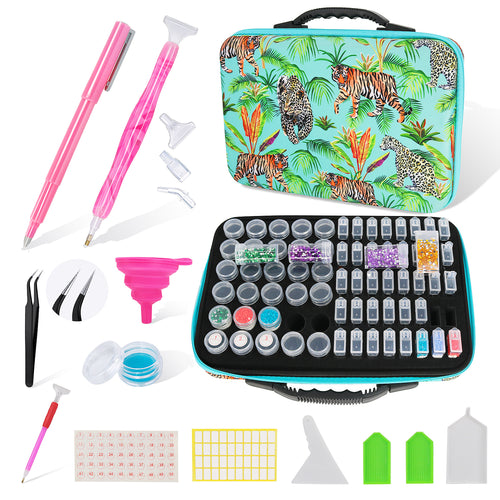 Diamond Painting - Tijger Opbergkoffer met Accessoires