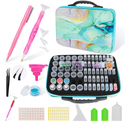 Diamond Painting - Marmer Opbergkoffer met Accessoires