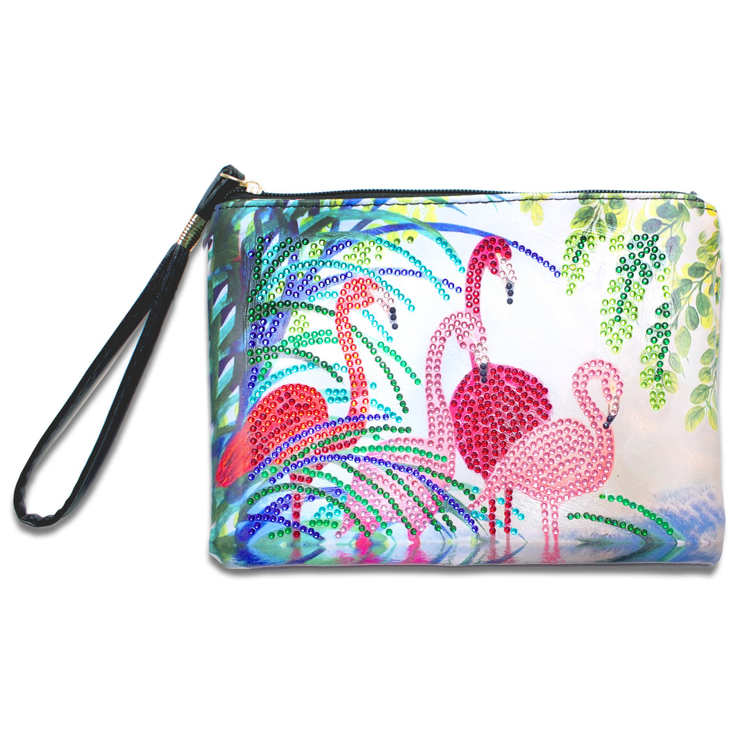 Diamond Painting Etui - Flamingo's