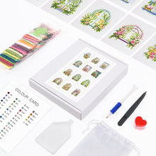 Load image into Gallery viewer, 12 Mini Diamond Paintings - Ramen met Bloemen
