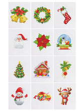 Afbeelding in Gallery-weergave laden, 12 Mini Diamond Paintings - Kerstmis
