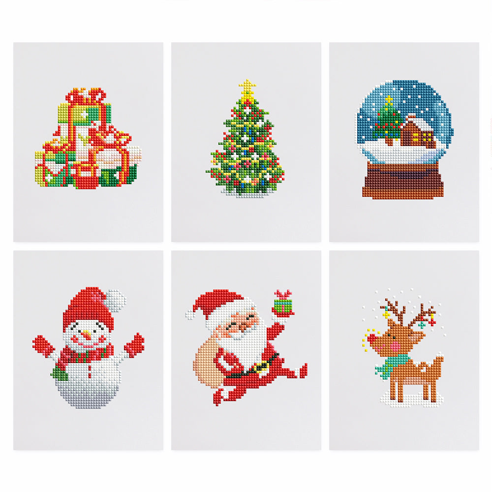 6 Mini Diamond Paintings - Kerst