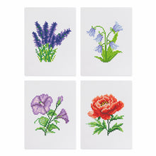 Afbeelding in Gallery-weergave laden, 4 Mini Diamond Paintings - Bloemen

