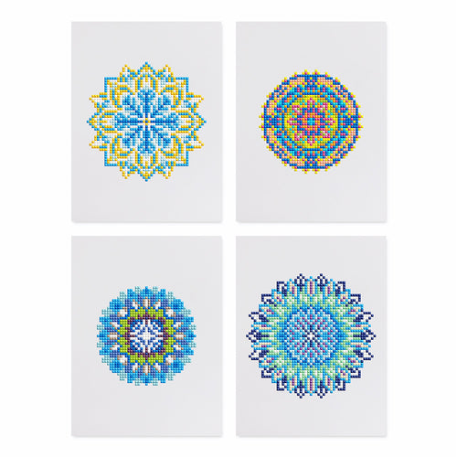 4 Mini Diamond Paintings - Mandala
