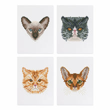 Afbeelding in Gallery-weergave laden, 4 Mini Diamond Paintings - Katten
