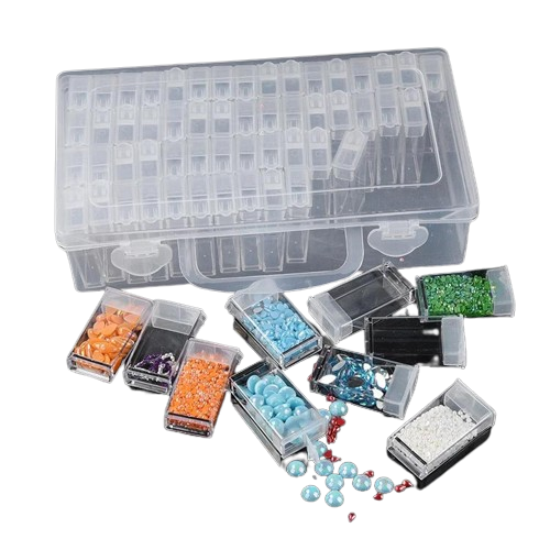 Belle Vous 64 Rasters Plastic Diamond Dot Schilder Opbergdoos met Belle Vous 64 Rasters Plastic Diamond Dot Schilder Opbergdoos met