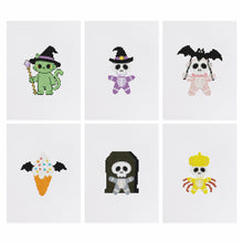 Afbeelding in Gallery-weergave laden, 6 Mini Diamond Paintings - Halloween Skelet
