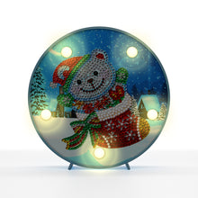 Afbeelding in Gallery-weergave laden, Diamond Painting Ronde Lampje - Kerstbeer
