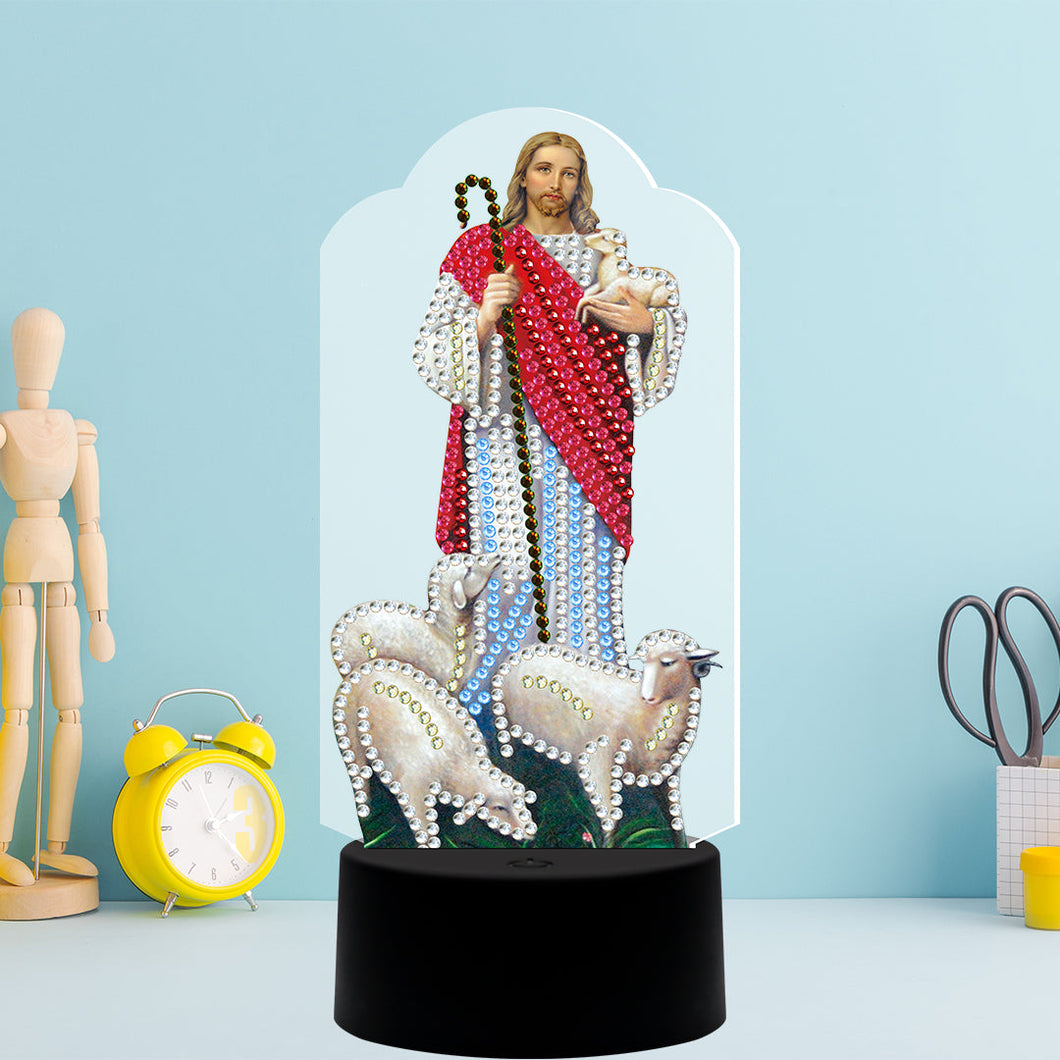 Diamond Painting Staande Lampje - Jezus