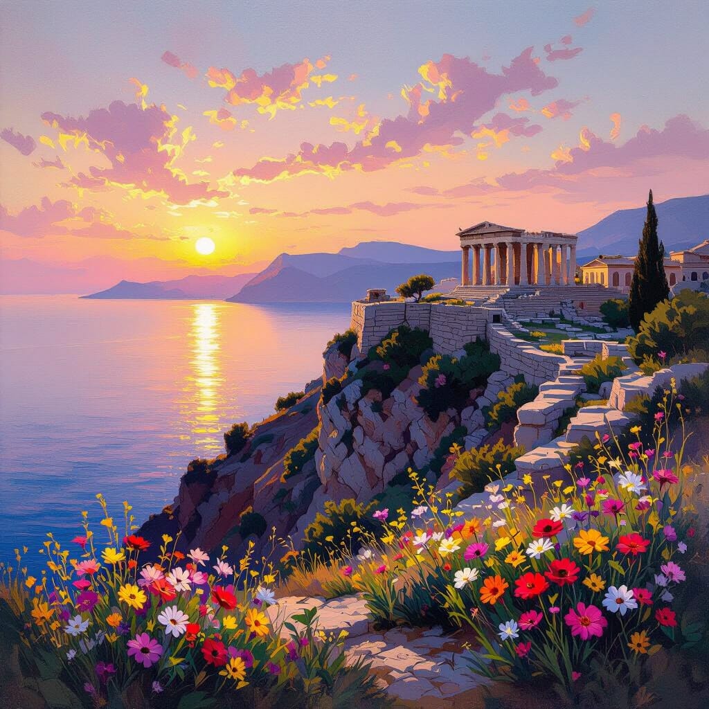 Diamond Painting - Akropolis in de Natuur