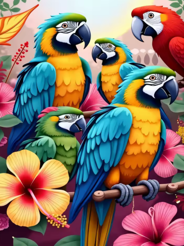 Diamond Painting - Ara's met Bloemen