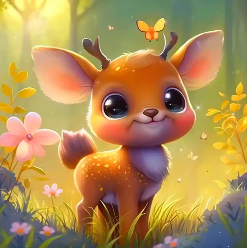 Diamond Painting - Baby Hertje