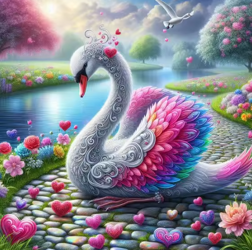 Diamond Painting - Barok Zwaan