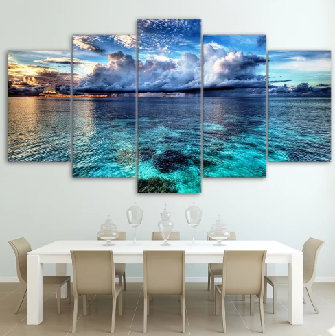 Diamond Painting - Blauwe Zee - 5 Luik