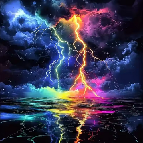 Diamond Painting - Bliksem in Zee
