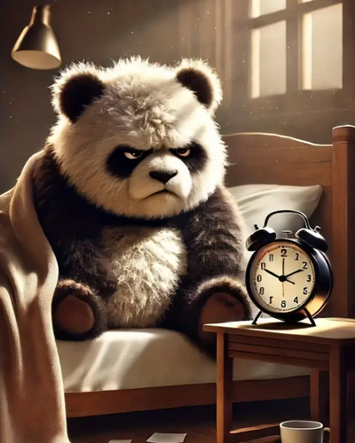 Diamond Painting - Chagrijnige Panda