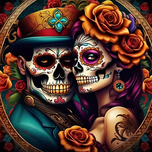 Diamond Painting - De Verbonden Zielen van Calavera