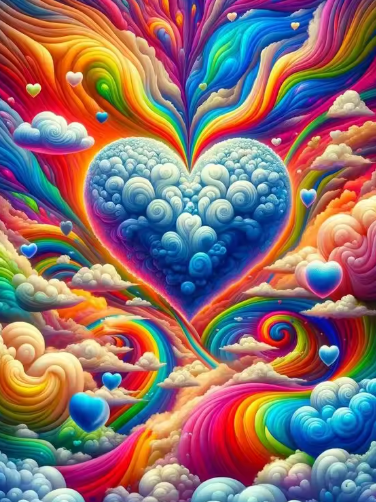 Diamond Painting - Harten Hemel