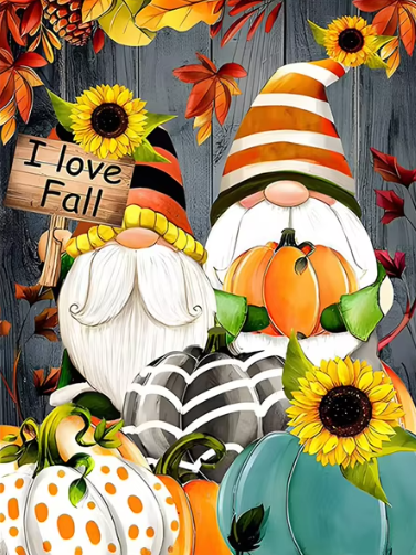 Diamond Painting - Herfst Kabouters