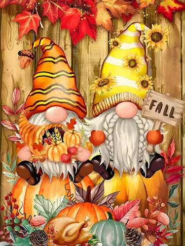 Diamond Painting - Kabouters in de Herfst