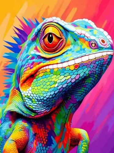 Diamond Painting - Kameleon Portret