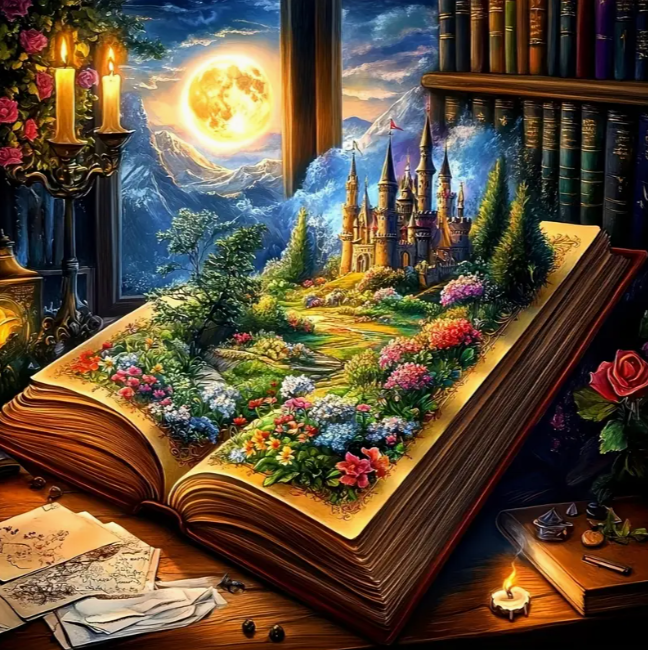 Diamond Painting - Kasteel uit Boek