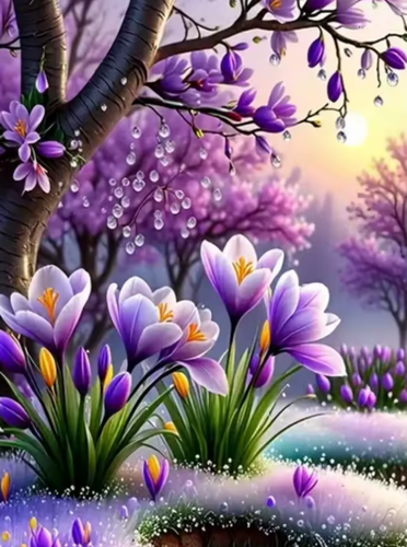 Diamond Painting - Krokussen
