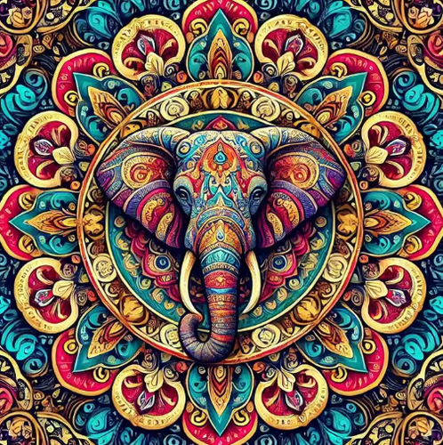 Diamond Painting - Olifanten Mandala